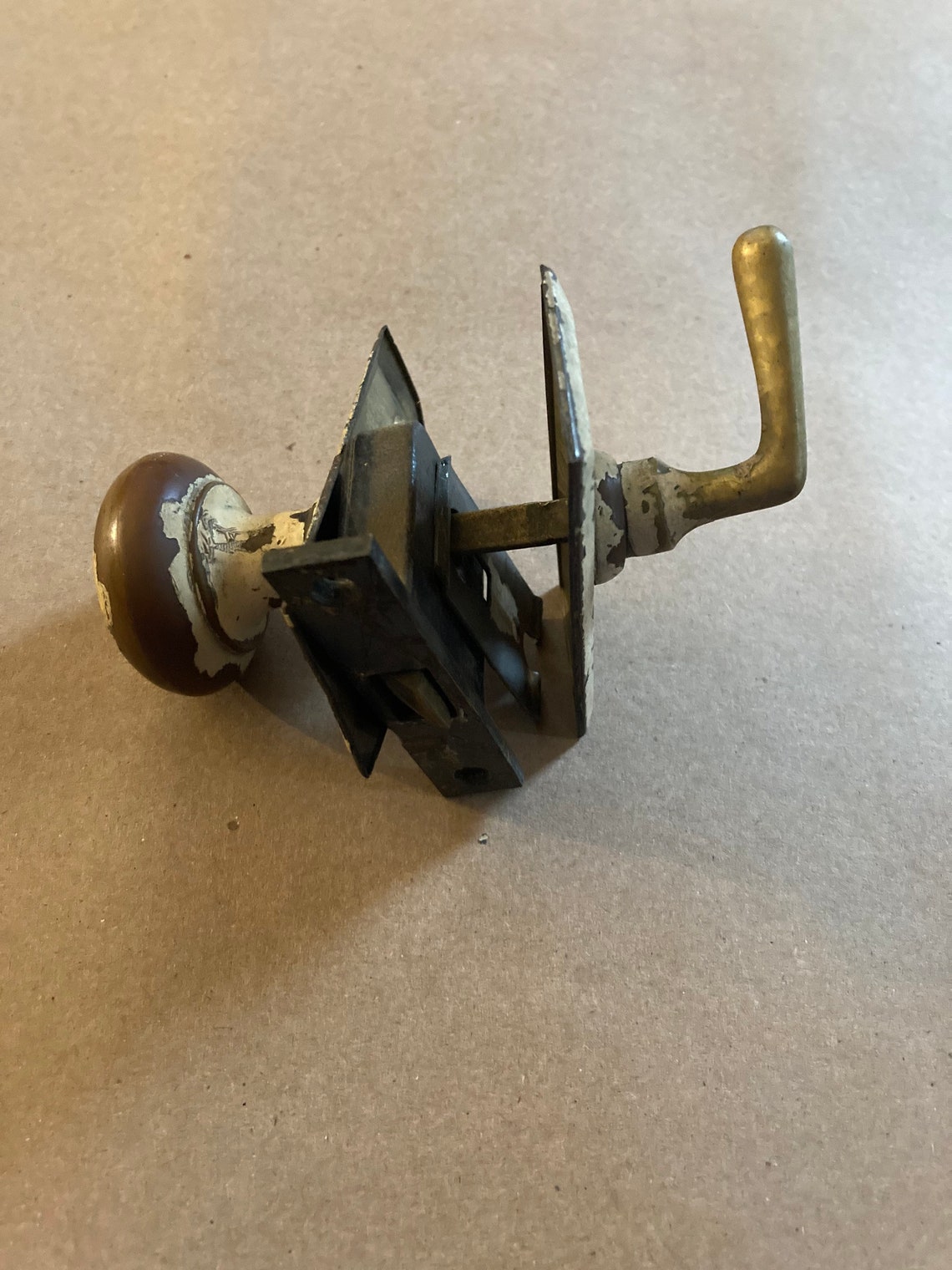 Vintage Brass Door Knob and Key Plate Set Etsy