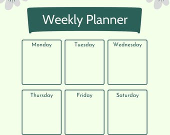 Minimalist Weekly Planner – Printable A4/Letter Organizer (Digital Download)