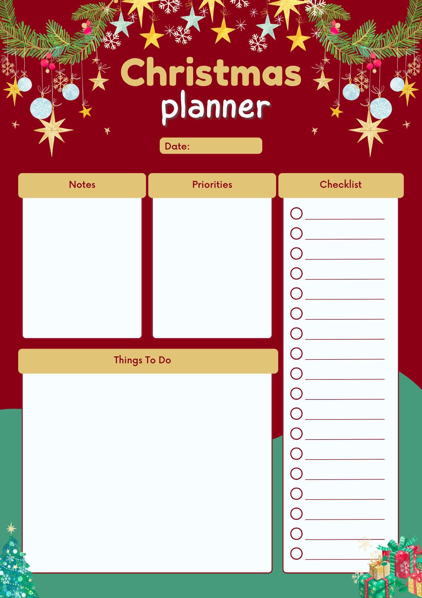 Christmas Weekly Planner Printable – Festive Digital PDF | Holiday To ...