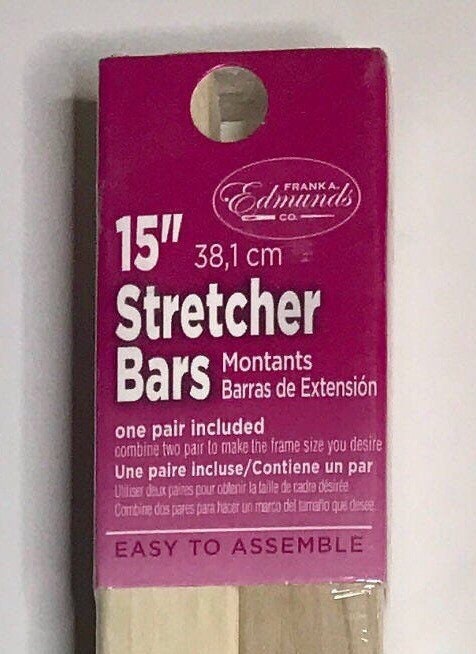 STRETCHER BARS for NEEDLEPOINT - Four Bars plus tacks. Size Large 13 - 15