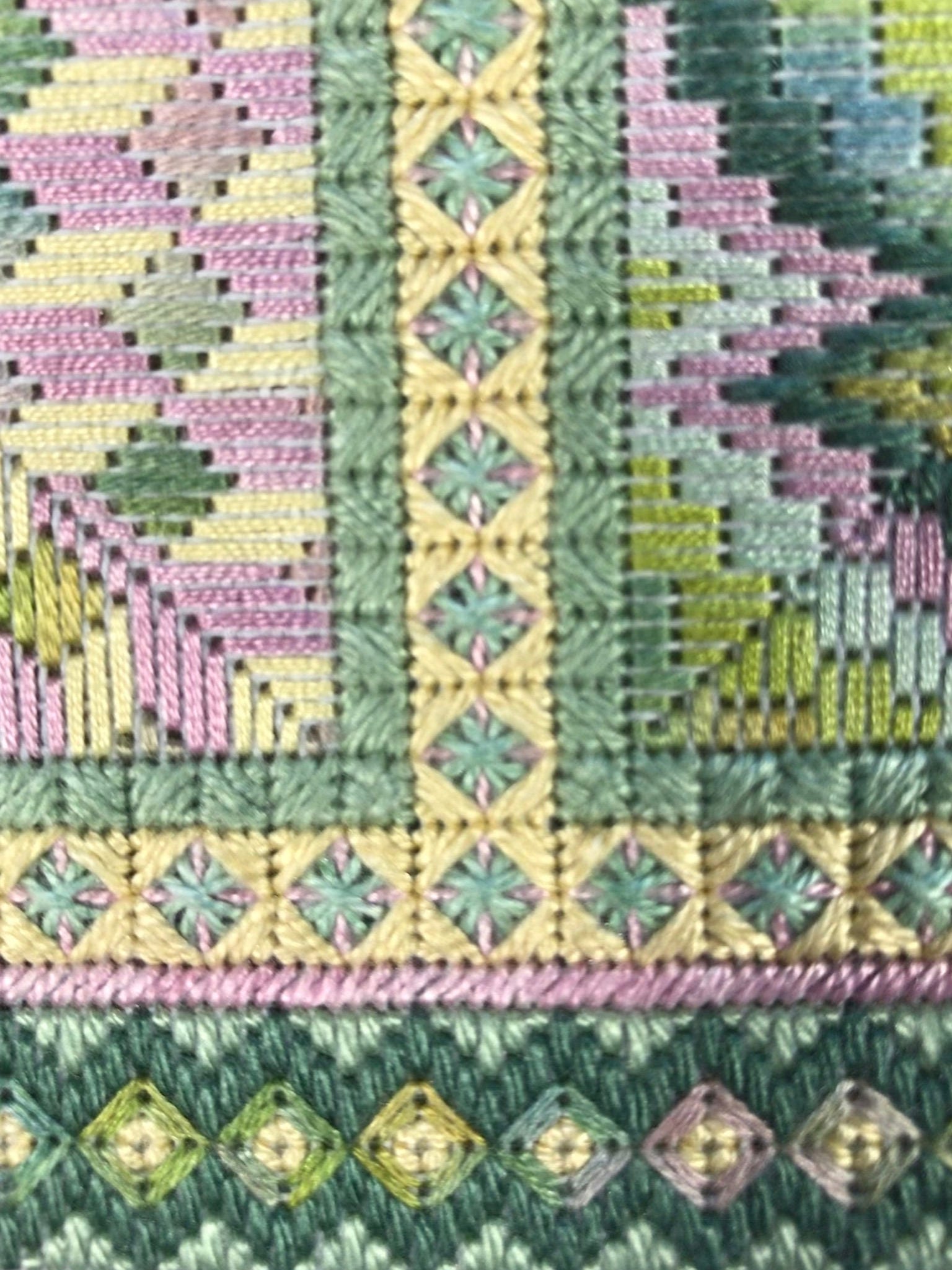 Bargello Trio Tranquil Colorway Complete Needlepoint Kit