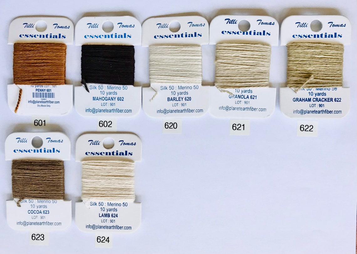 Essentials Thread Chart Essentials Threads Colors 601 - 624 - Etsy
