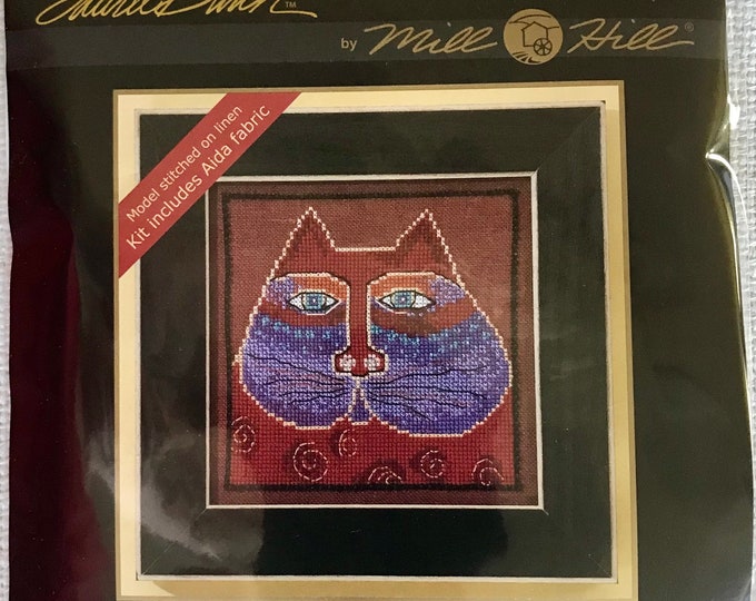 Laurel Burch Red Cat Cross Stitch Complete Kit LB30-5115