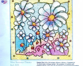 Mini Summer Daisies by Michael Powell Cross Stitch X95 Complete Kit