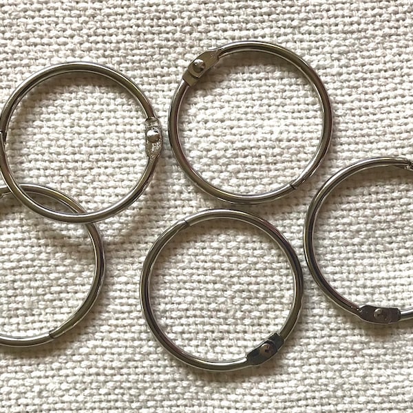 1-1/2” Metal Binder Rings - 5 per package