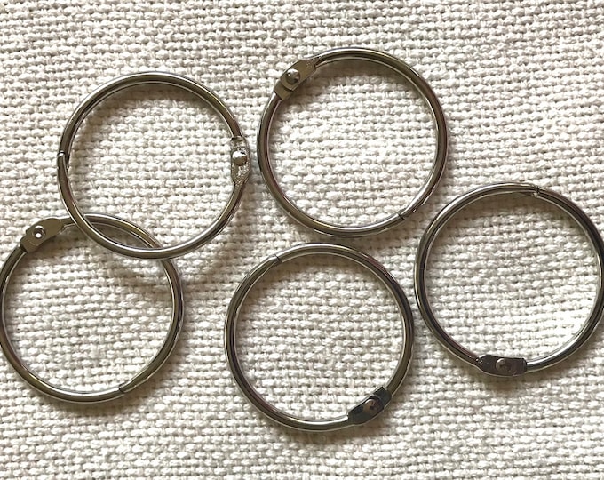 1-1/2” Metal Binder Rings - 5 per package