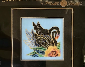 Laurel Burch Black Swans Cross Stitch Complete Kit LB30-2311
