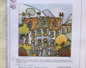 Railway Cottages by Michael Powell Cross Stitch X84 Complete Kit