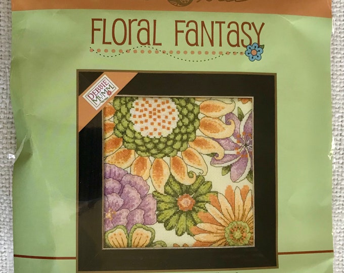 Debbie Mumm Floral Fantasy Floral Yellow 2 Cross Stitch Complete Kit DM30-2212