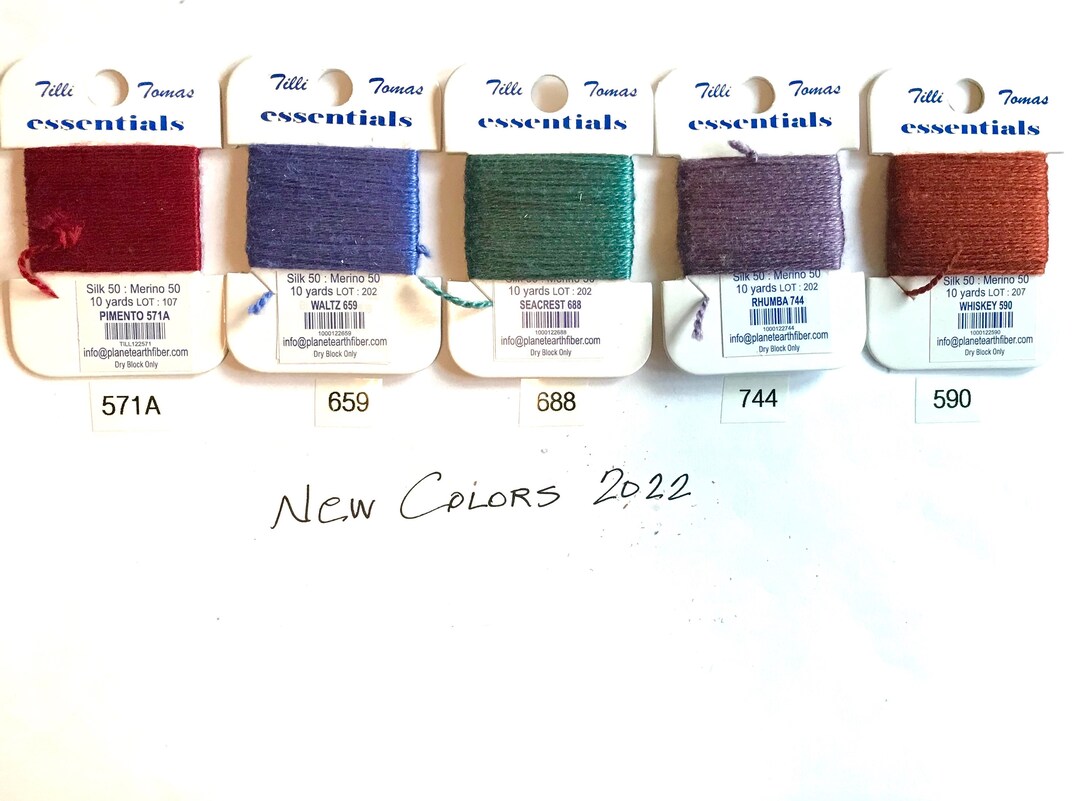 Essentials Threads New for 2022 - Colors 571A, 659, 688, 744, 590 - Etsy