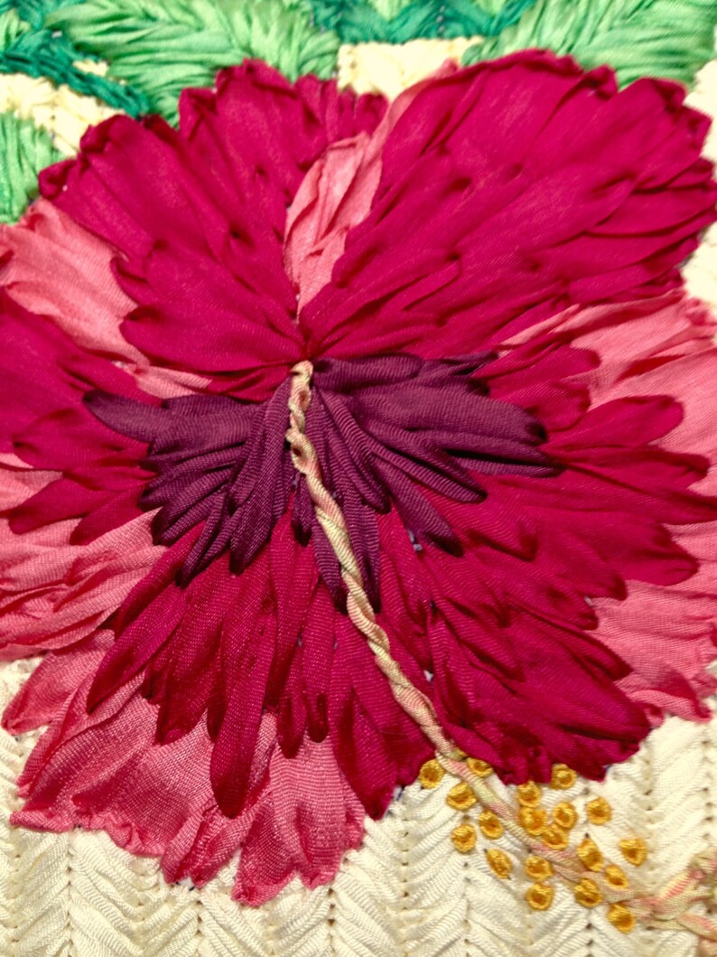 Hibiscus Silk Flower Needlepoint Complete Kit 2nd in This Etsy