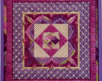Secret Garden Geometric Design Needlepoint  Complete Kit
