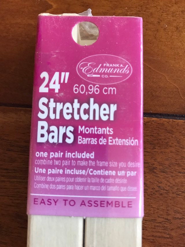 STRETCHER BARS for NEEDLEPOINT - Four Bars plus tacks. Size Large 13 - 15