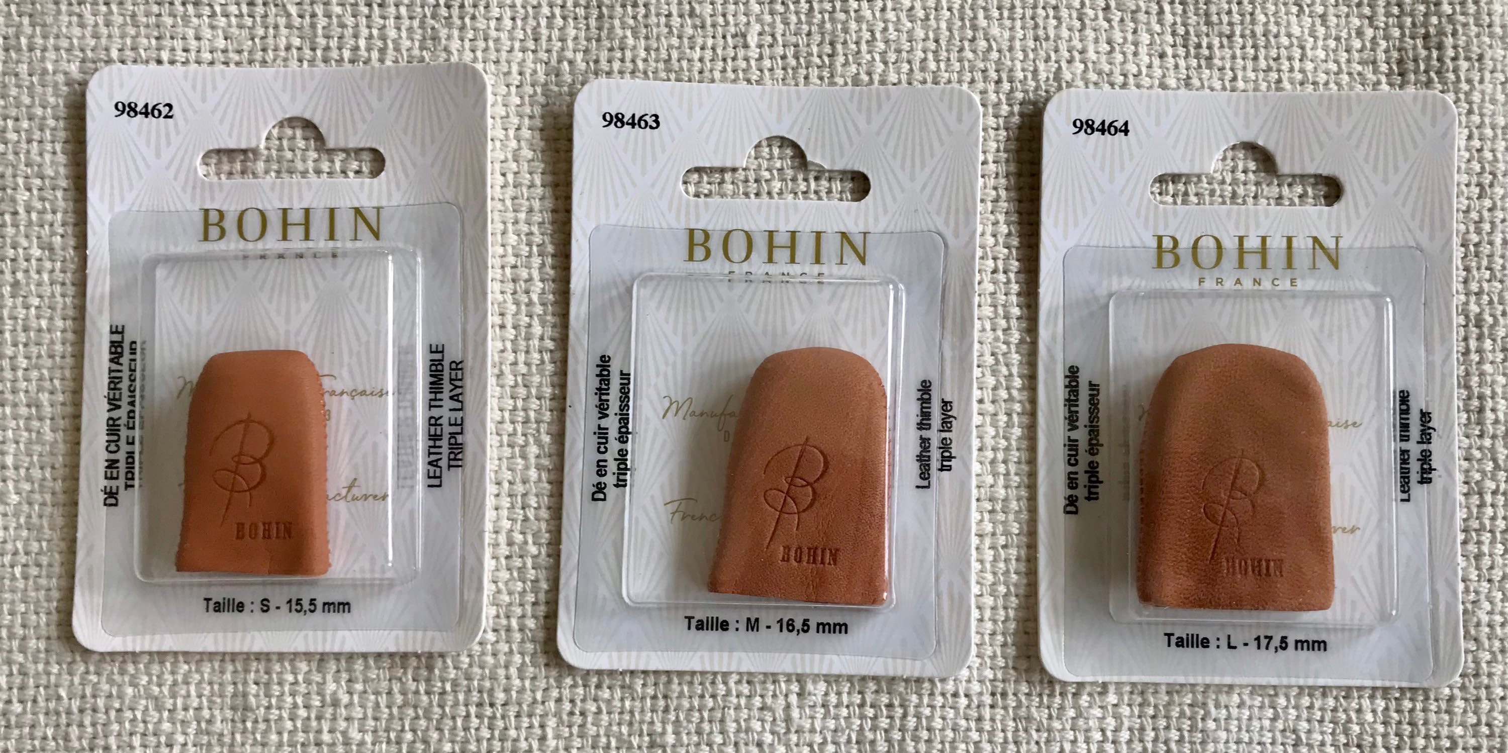 Bohin Leather Triple Layer Large Thimble 98464