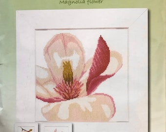 Magnolia Flower Lanarte Cross Stitch Coomplete Kit PN-0008305