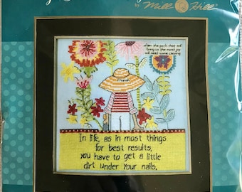 Curly Girl Cross Stitch Complete Kit CG30-2012