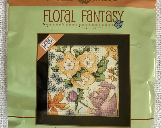 Debbie Mumm Floral Fantasy Floral Yellow 1 Cross Stitch Complete Kit DM30-2211