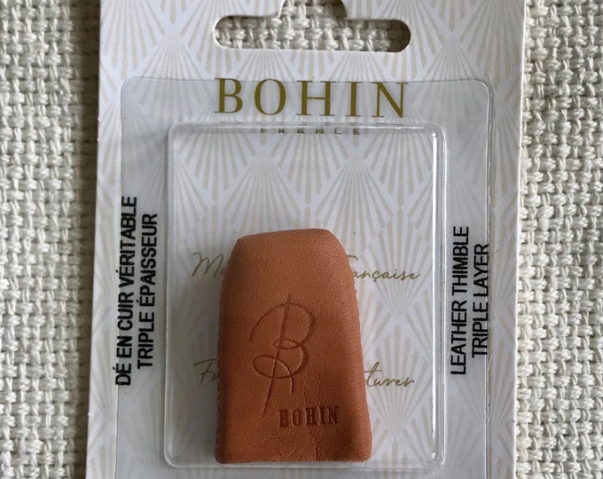 Leather Thimble with Triple Layers by Bohin #98462, 98463 and 98464