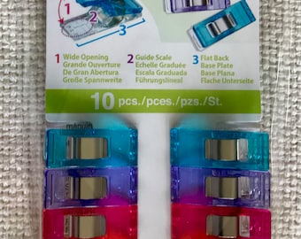 Wonder Clips by Clover 10 RED  or Rainbow PCs