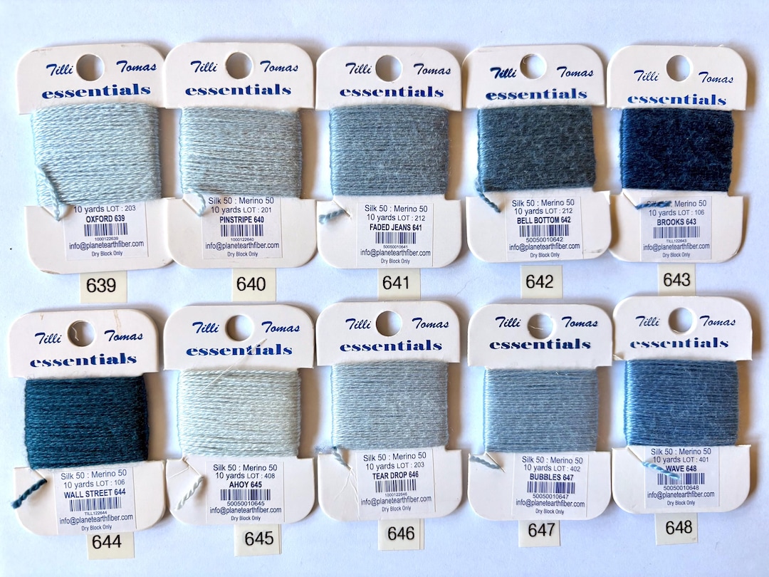 Essentials Thread Chart Essentials Threads Colors 639- 648 - Etsy