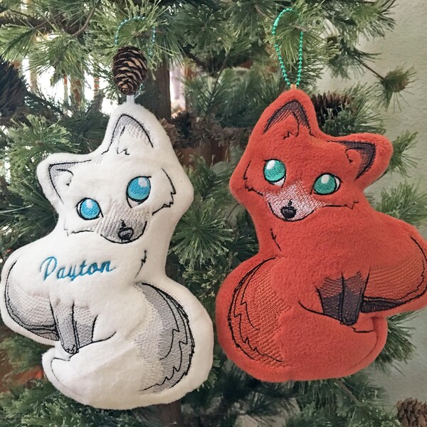 Arctic fox ornament