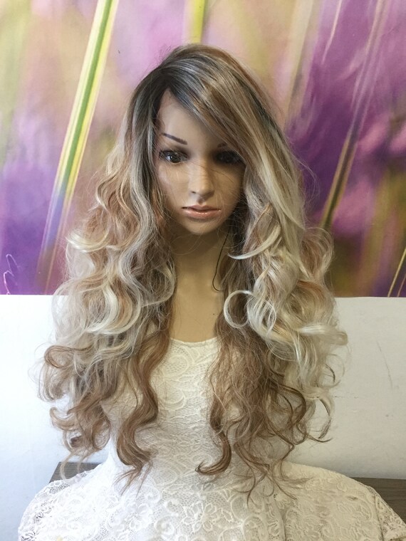 Ombre Blonde Mix Lace Front Wig Etsy