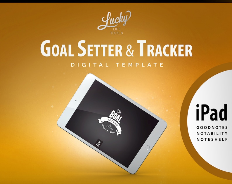 Goal Setter & Tracker Digital Hyperlinked PDF Template for iPad