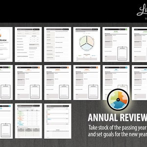 Annual Year-end Review (Personal), by LUCKY Life Tools, 14-page PDF Printable, 8.5 x 11 (Letter Size) - Binder format image 2