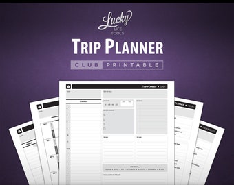 Trip Planner - CLUB Printable Worksheet
