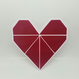 Origami Heart Sticker - Popular stickers, Agenda stickers, Cool stickers, Decorative Stickers, Notebook Stickers, Computer Stickers