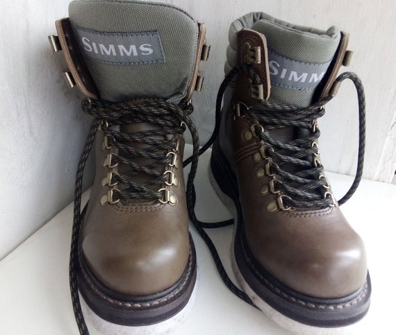 Buy Leather Fly Fishing Boots Vintage SIMMS Felt Bottom Wading