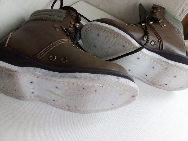 Leather Fly Fishing boots Vintage SIMMS Felt Bottom Wading Etsy