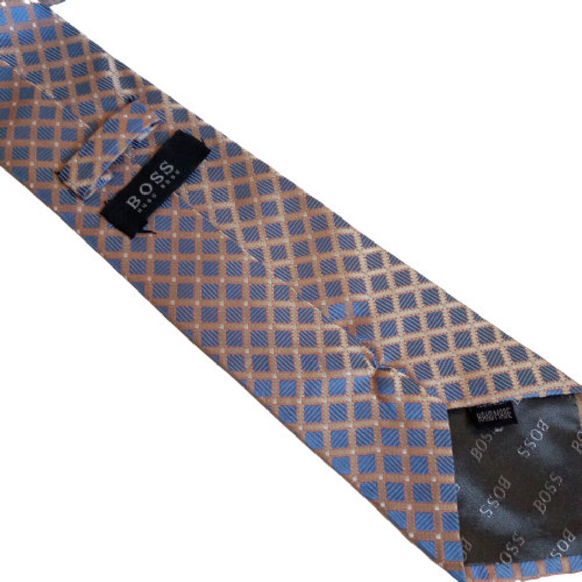 HUGO BOSS necktie Vintage designer tie Italian silk tie Glossy | Etsy