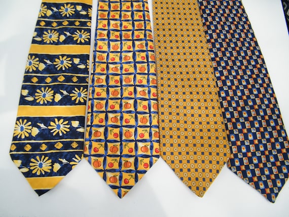 Vintage Italian Ties | Vintage Ties 70s Vintage Green Yellow Orange Tie Mens Striped Ties Vintage Vintage Doro De Italy Tie