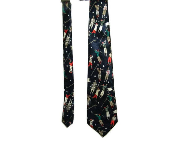 Blue Golf tie Golfer Necktie Novelty funny necktie Golf Club Etsy