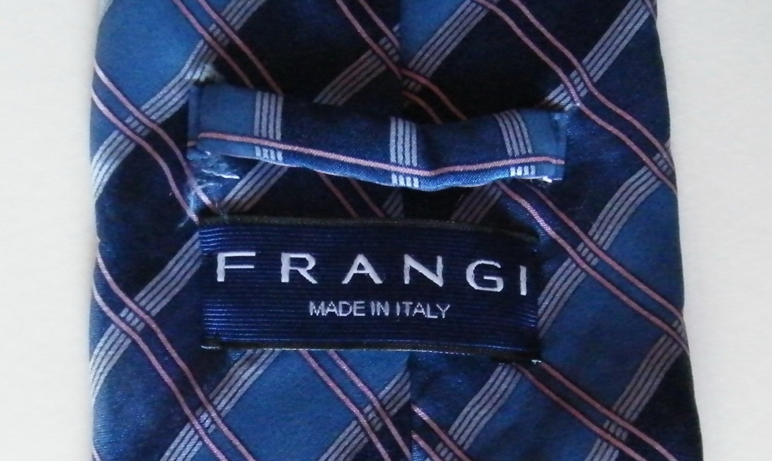 FRANGI Silk Tie Wide Plaid Tie Blue Checkered Silk Tie Men | Etsy