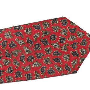 Vintage Jonelle silk necktie Red silk tie Paisley print tie Retro print necktie Wedding red necktie Formal novelty Hipster necktie