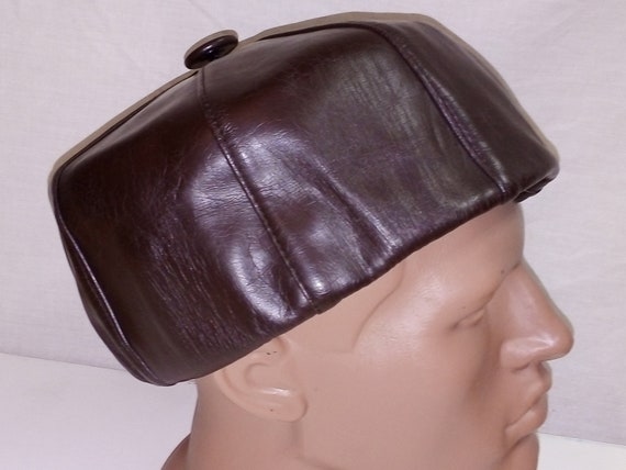 leather beanie hat