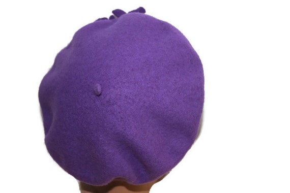 Laulhere Basque Lavender Wool Beret Lavender Wool Paris Beret - Heritage by Laulhère main image 4