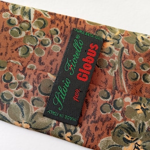 Italienische Designer Krawatte Luxus Floral Seidenkrawatte Silvio Fiorello für Globus Vintage Krawatte Made in Italy