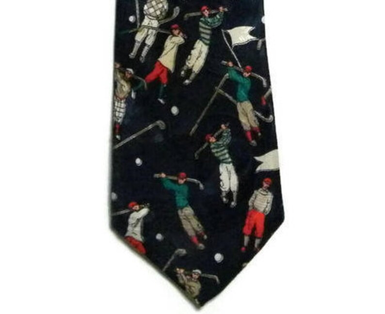 Blue Golf tie Golfer Necktie Novelty funny necktie Golf Club Etsy