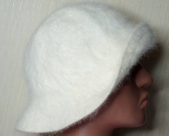 angora cloche hat