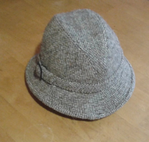 Vintage TRILBY HAT Grey wool Fedora hat Dunn & CO tweed hat | Etsy