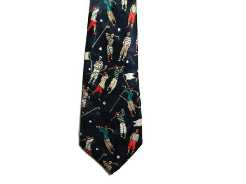 Blue Golf tie Golfer Necktie Novelty funny necktie Golf Club Etsy