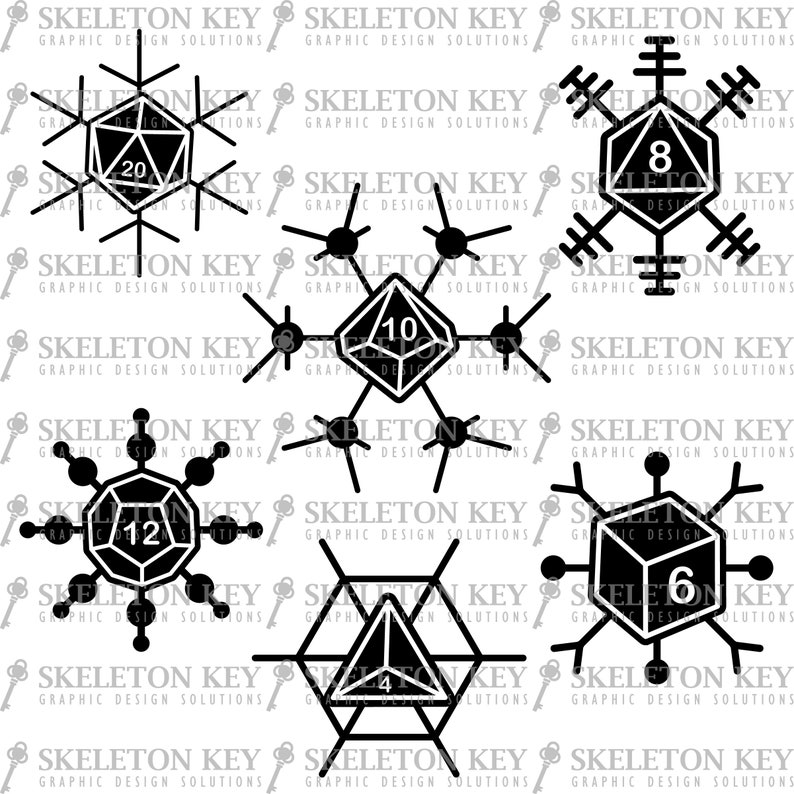 Dice Snowflake Collection SVG Etsy