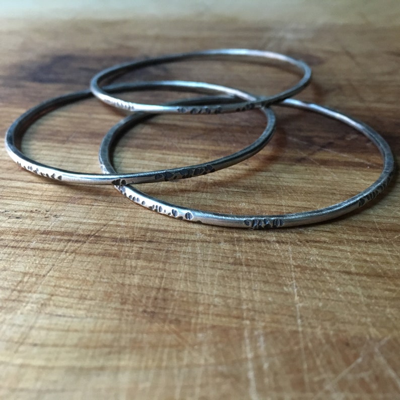 Set of 3 Thick Textured Bracelets image 3