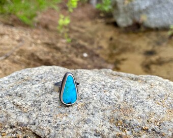 Sonoran Rose Turquoise Triangle Ring #3