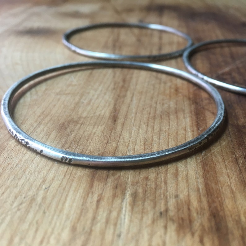 Set of 3 Thick Textured Bracelets image 5