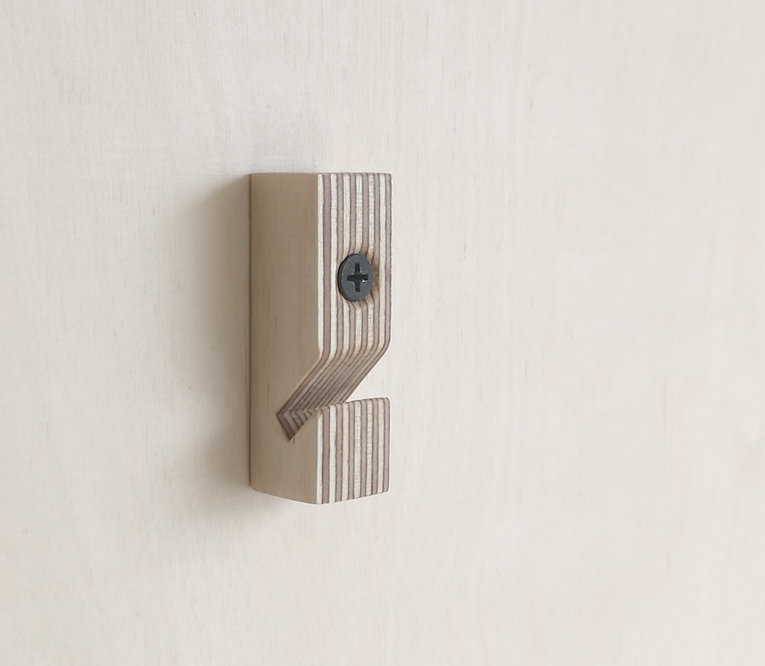 Crochet Mural en Contreplaqué de Bouleau - No 1 Transparent