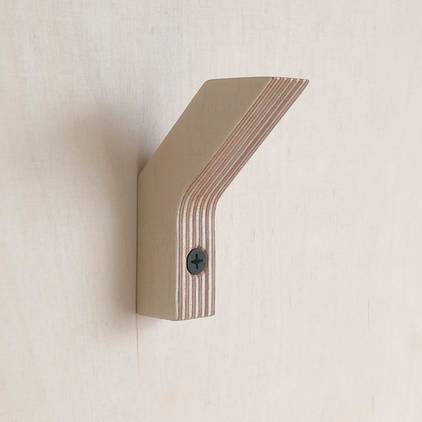 Baltic birch plywood wallhook - no 2 - transparant